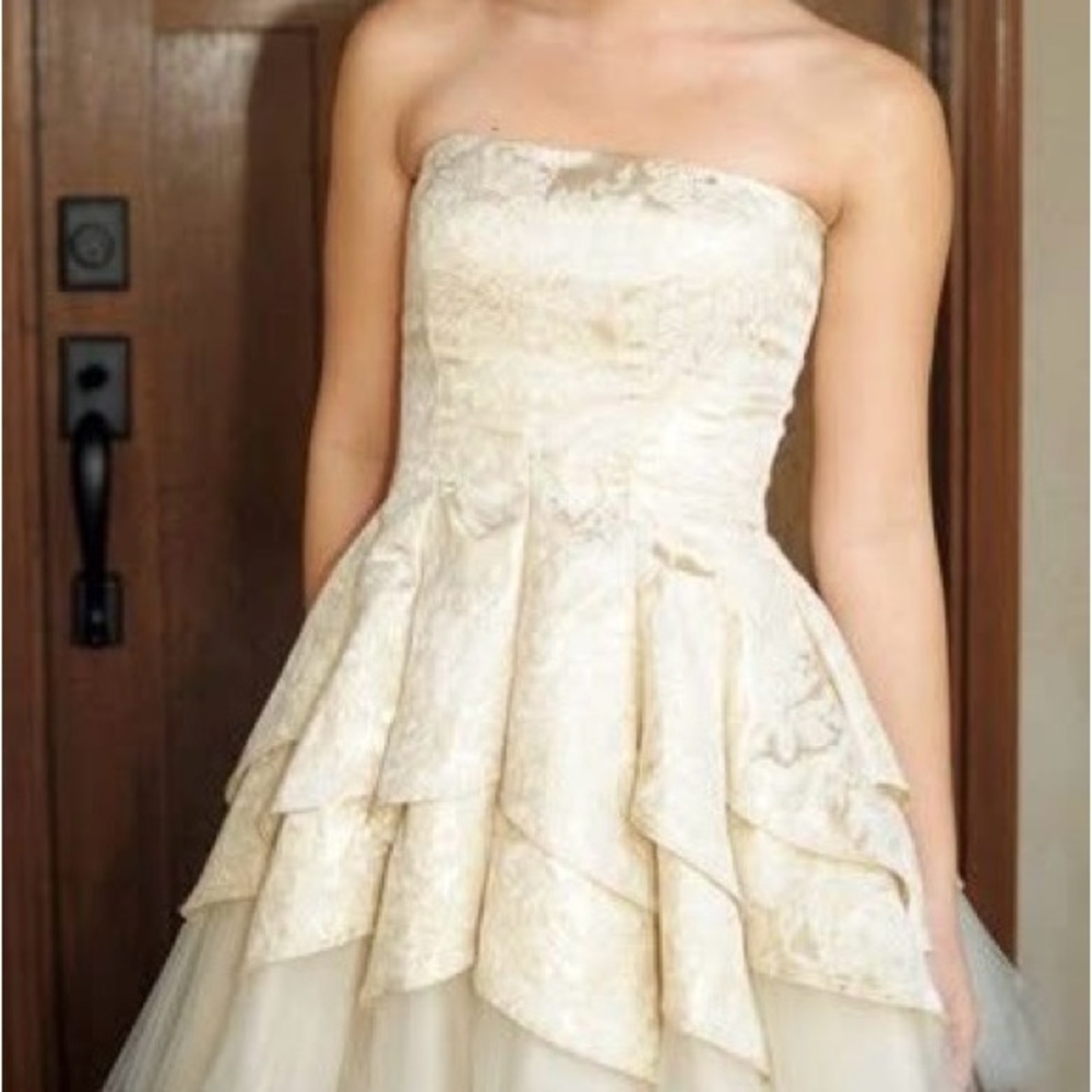 Masquerade Cream Strapless Dress